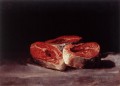 Nature morte Trois steaks de saumon Francisco de Goya
